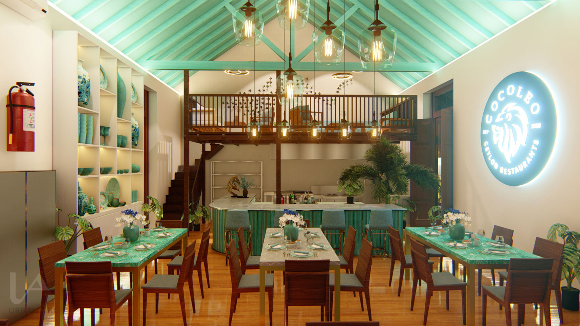 Restaurant interior – ‘Ocean Bistro’ - Open Arc Collective